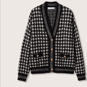 Mango x Women’s Sweater x Checked Cardigan